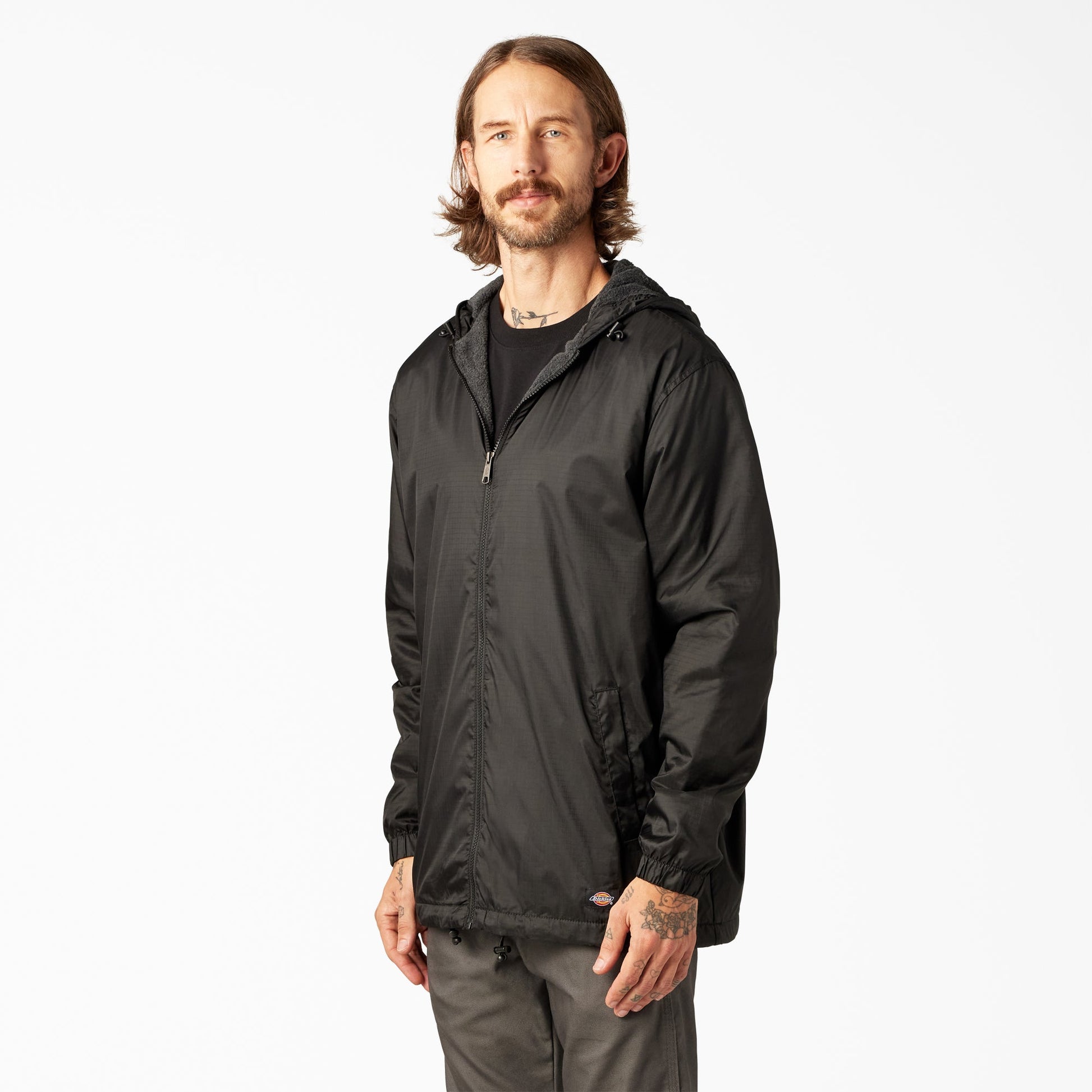 Fleece Lined Nylon Hooded Jacket | Dickies on sale