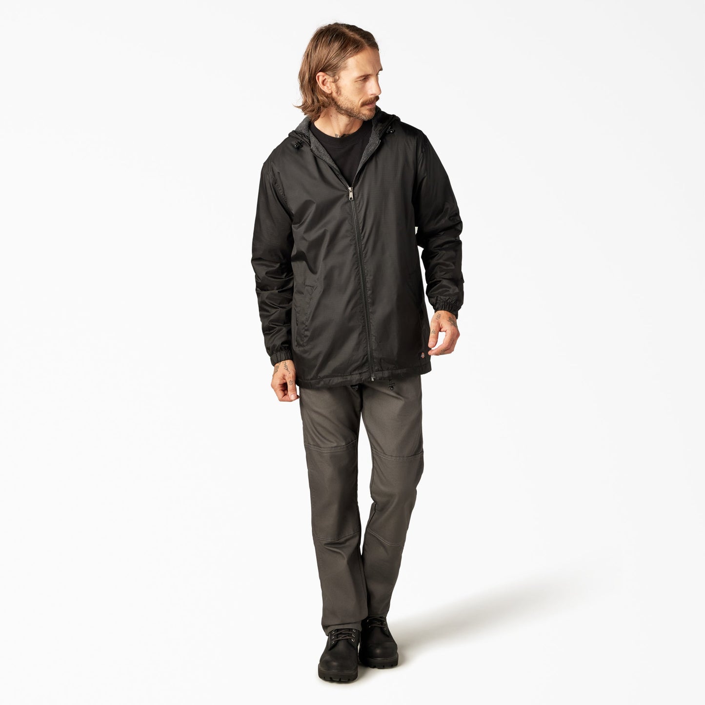 Fleece Lined Nylon Hooded Jacket | Dickies on sale