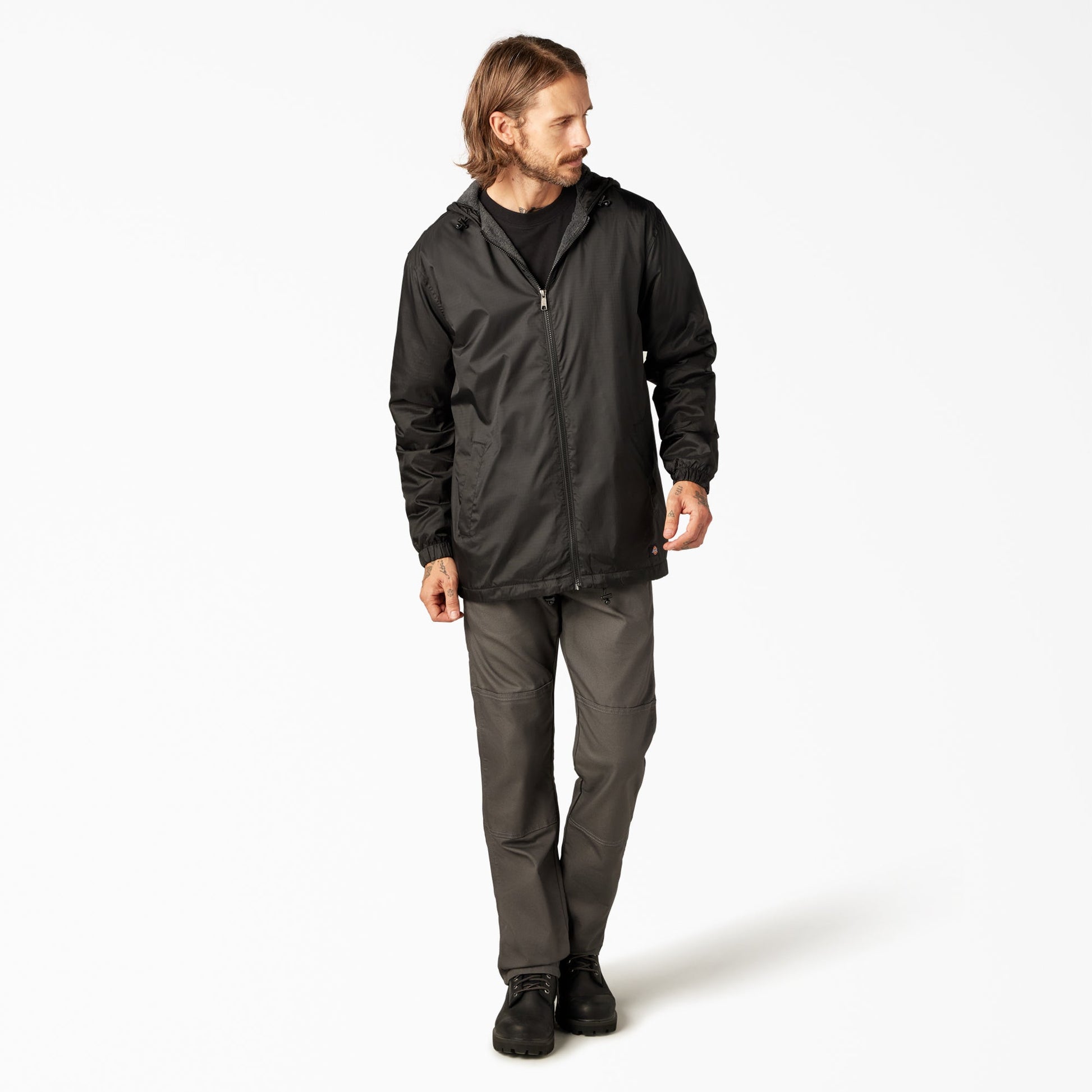 Fleece Lined Nylon Hooded Jacket | Dickies on sale