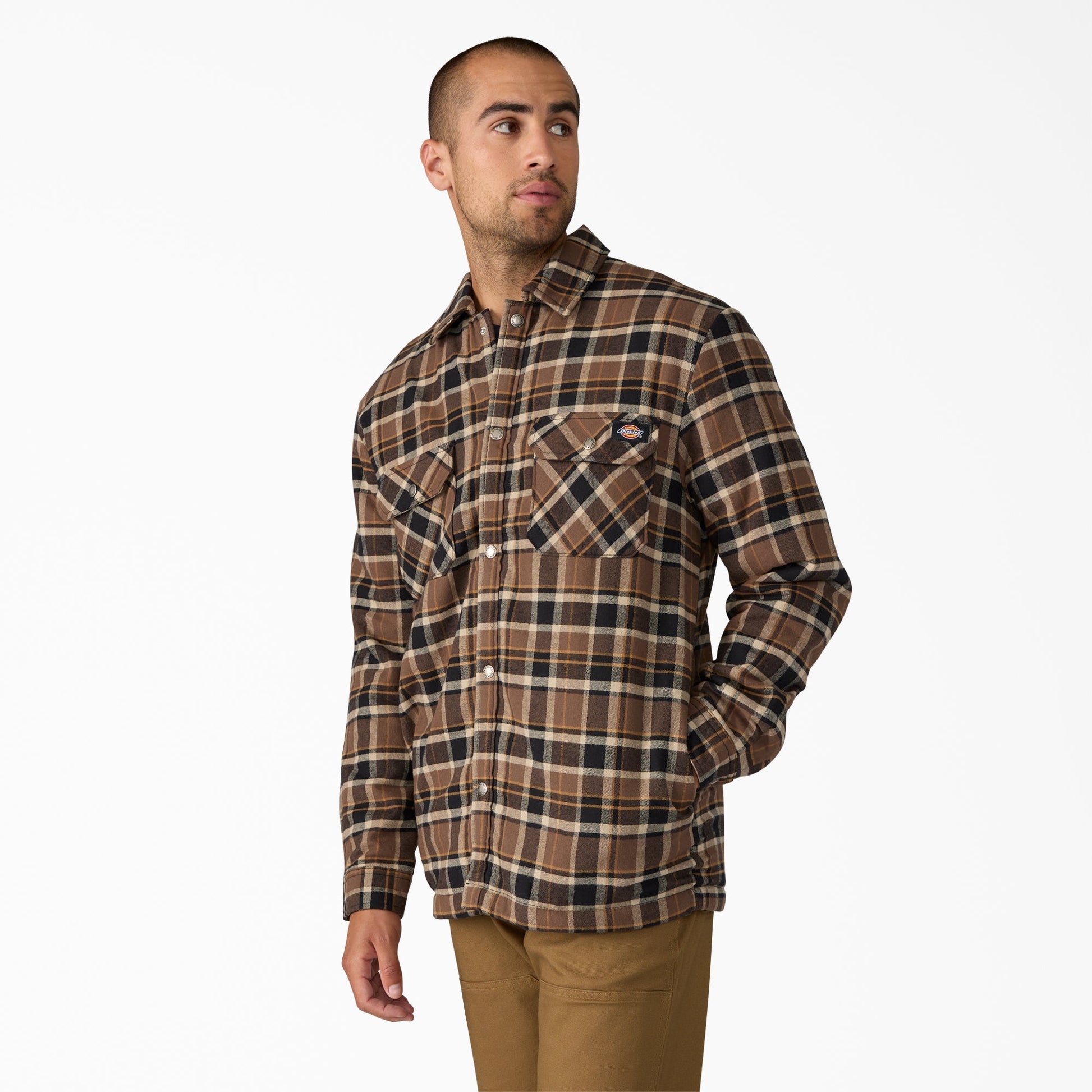Water Repellent Fleece-Lined Flannel Shirt Jacket | Dickies online