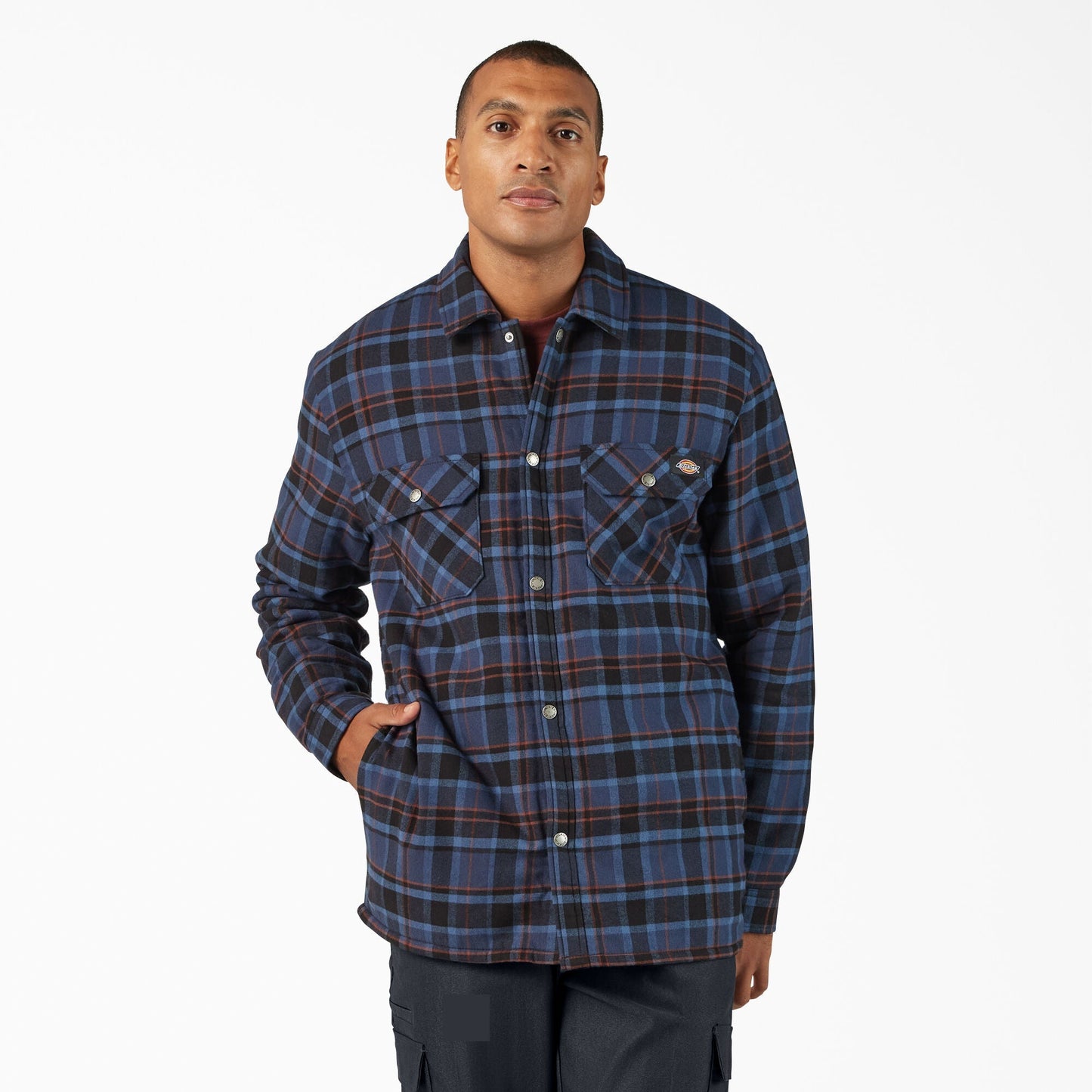 Water Repellent Fleece-Lined Flannel Shirt Jacket | Dickies sale