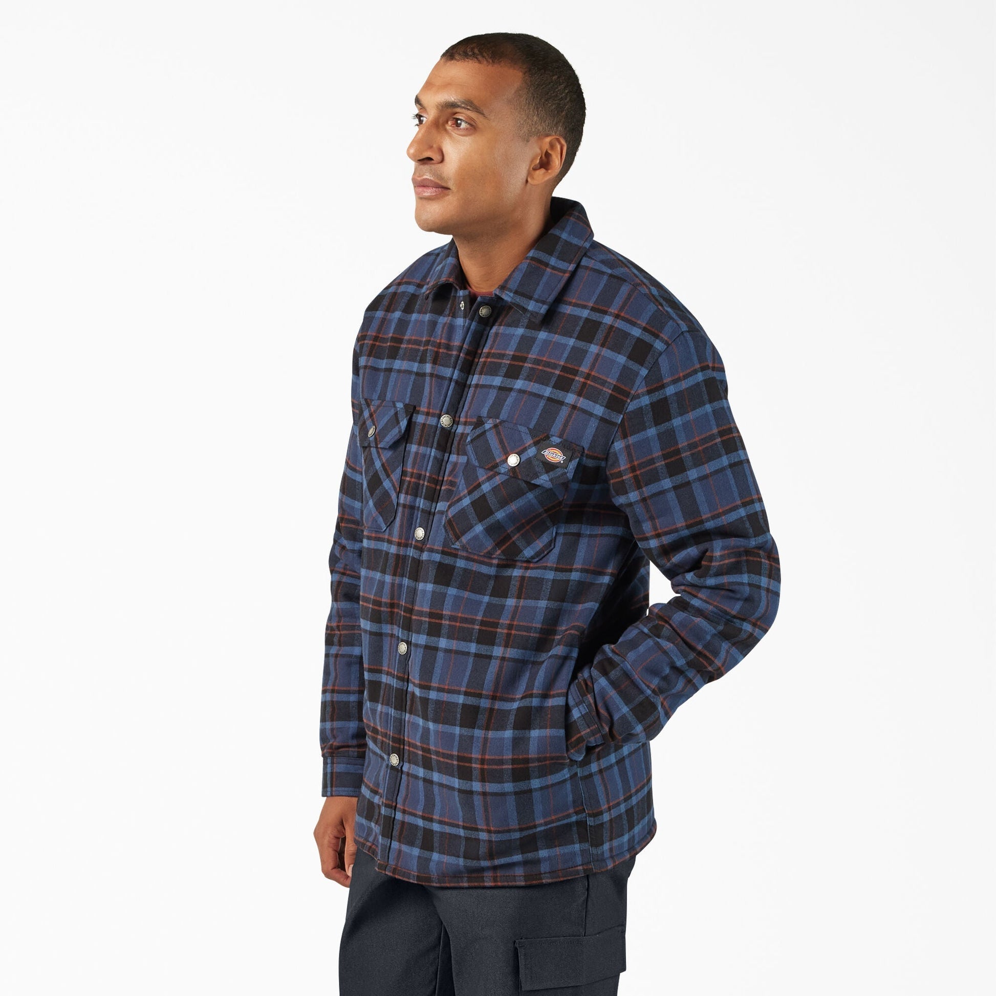 Water Repellent Fleece-Lined Flannel Shirt Jacket | Dickies sale