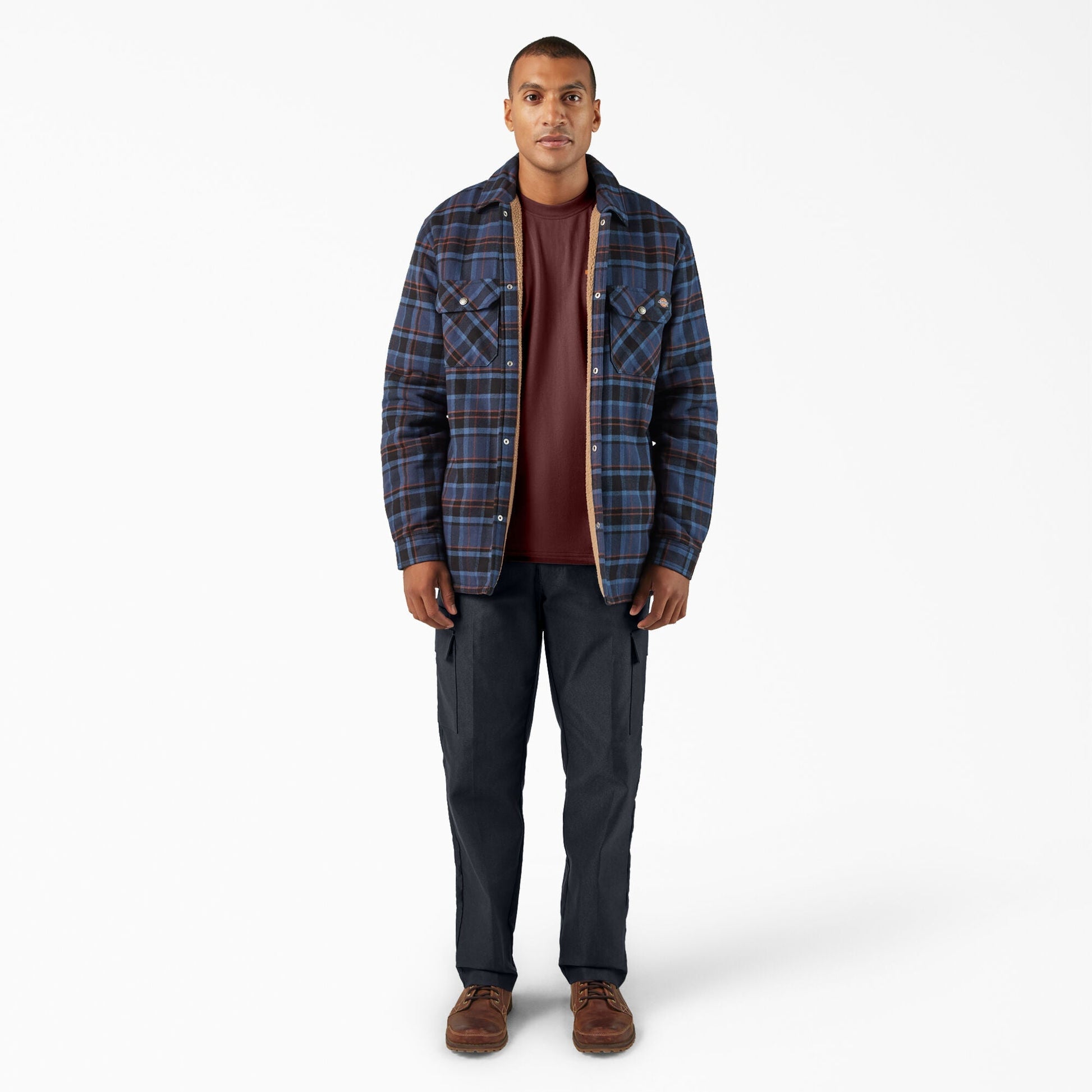 Water Repellent Fleece-Lined Flannel Shirt Jacket | Dickies sale