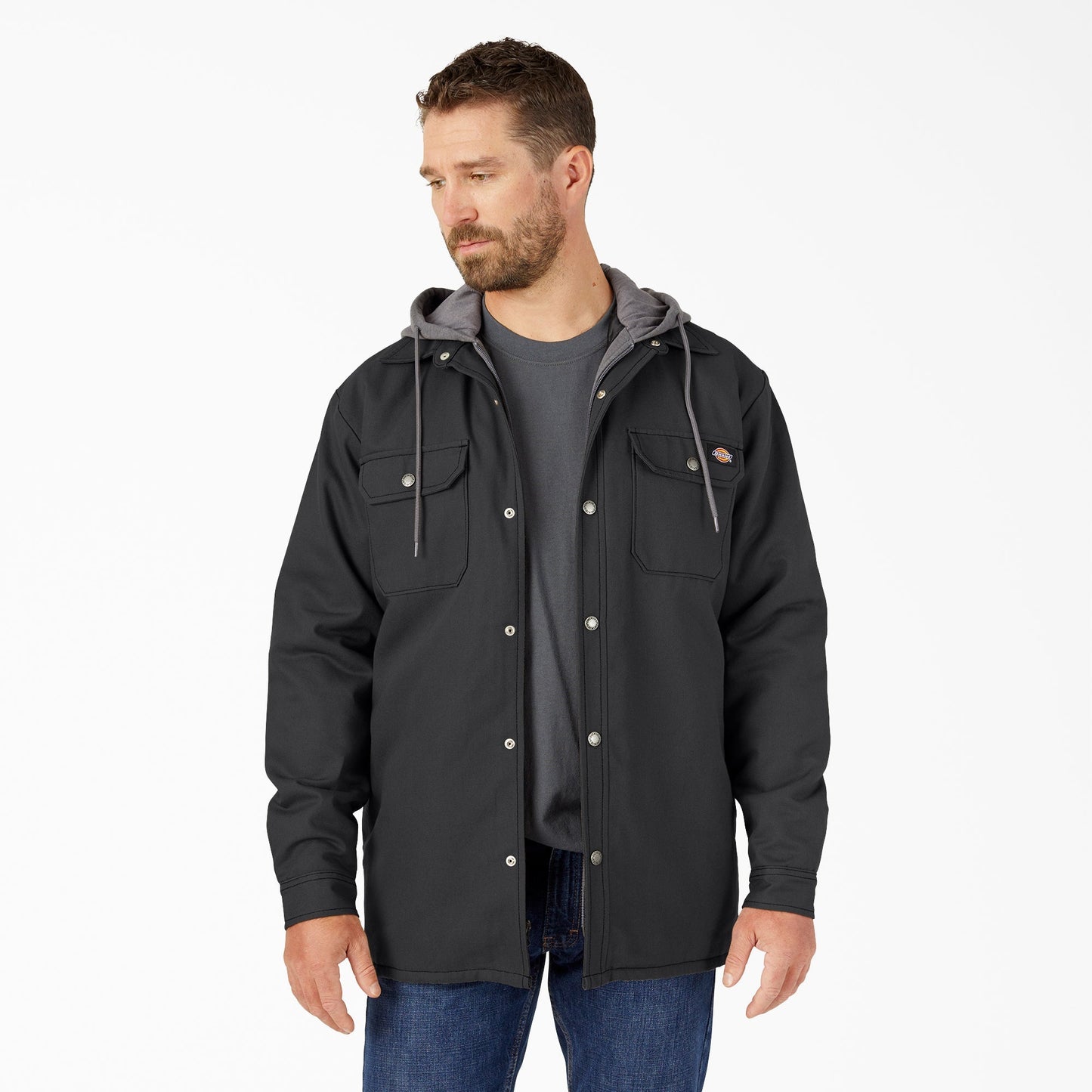 Water Repellent Duck Hooded Shirt Jacket | Dickies online shop