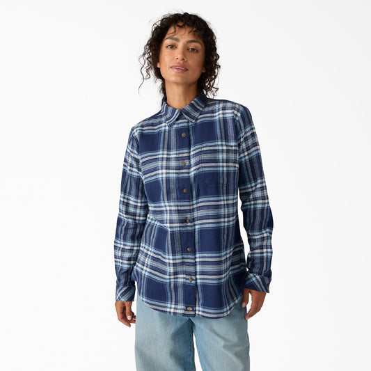 Women's Plaid Flannel Long Sleeve Shirt | Dickies sale
