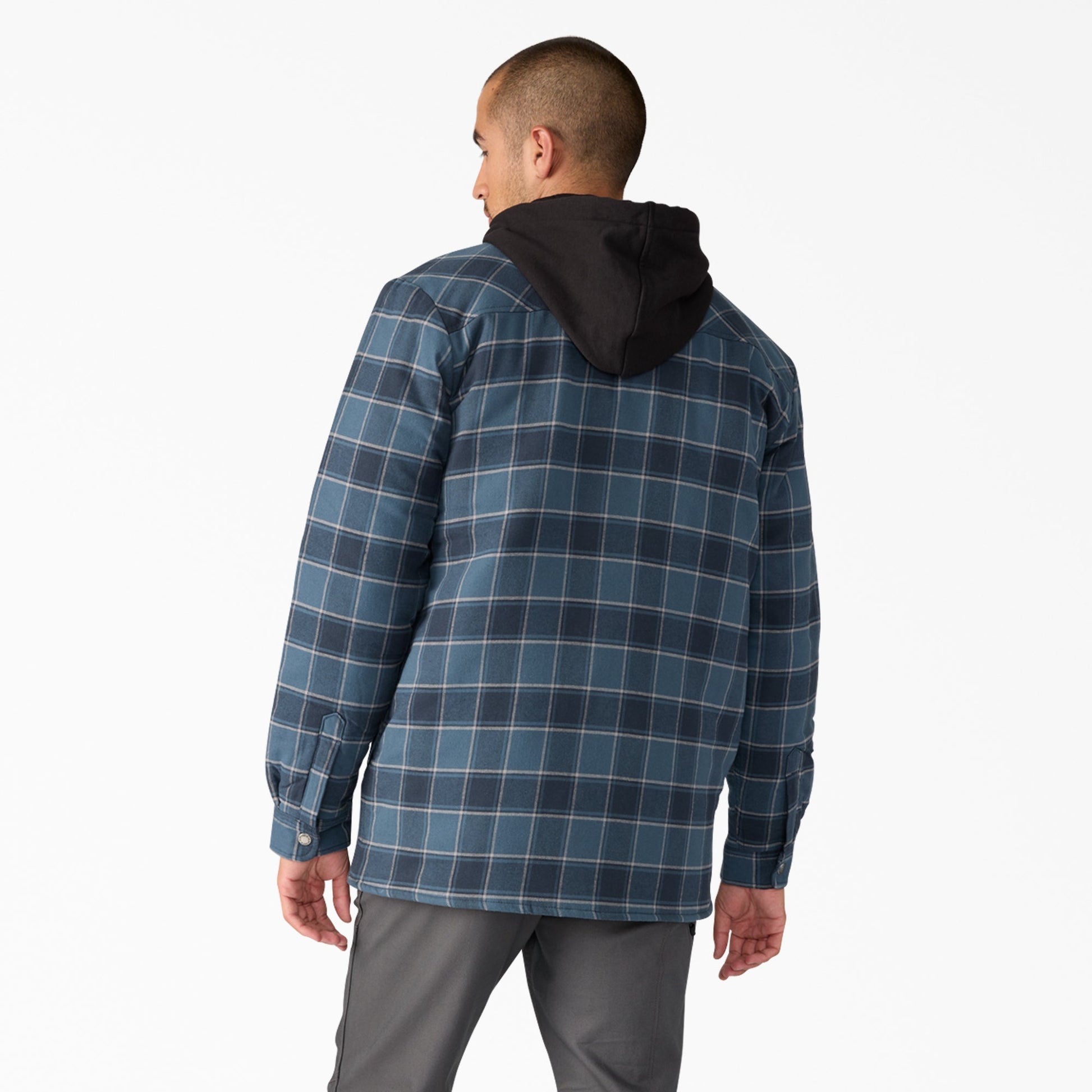Water Repellent Flannel Hooded Shirt Jacket | Dickies discount