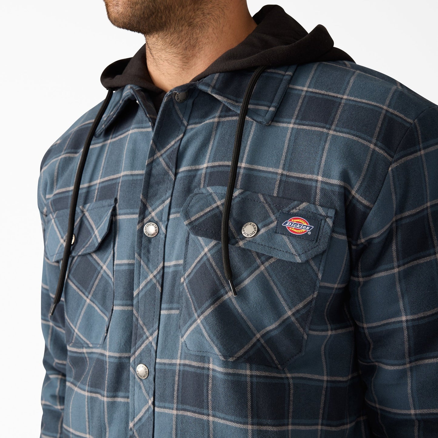 Water Repellent Flannel Hooded Shirt Jacket | Dickies discount