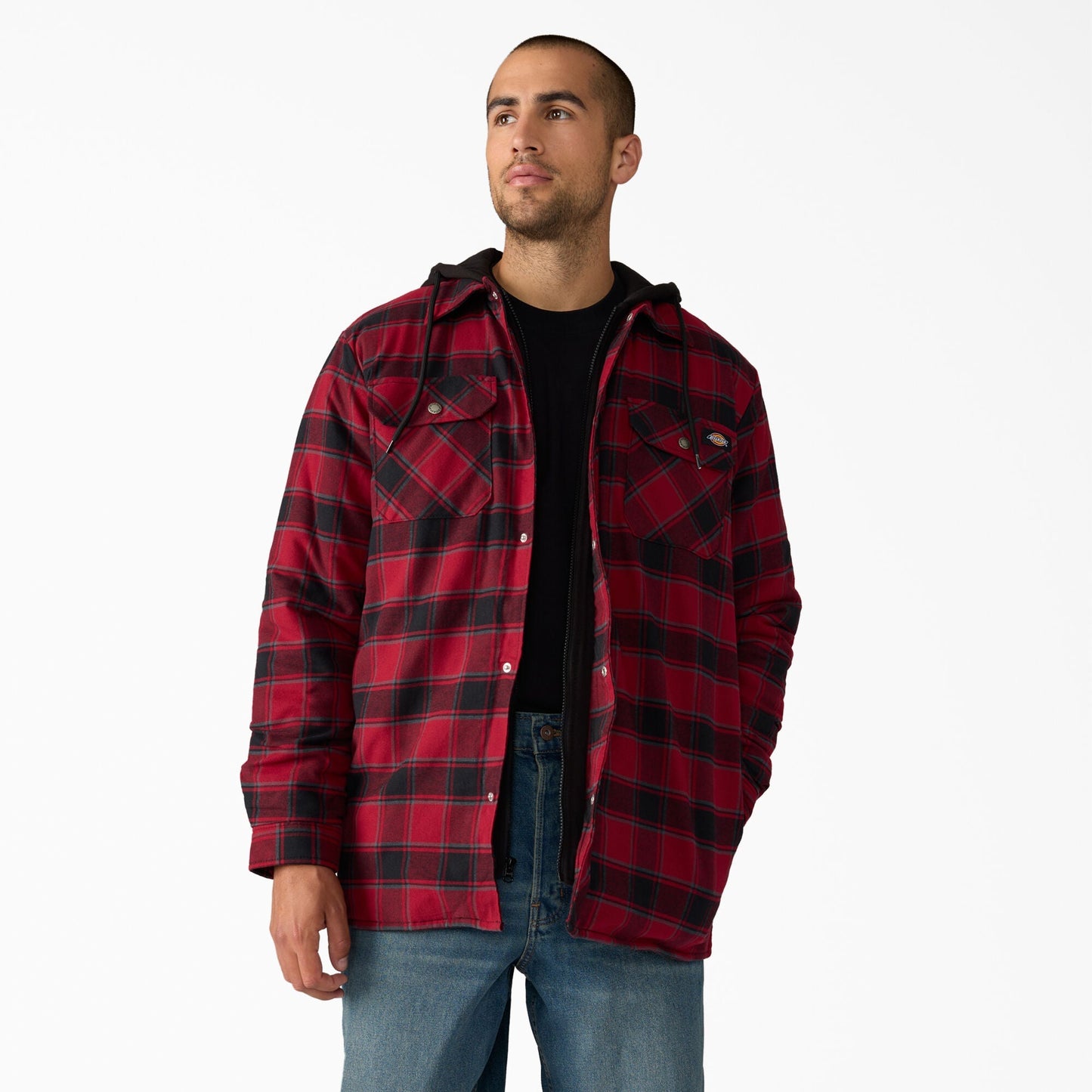 Water Repellent Flannel Hooded Shirt Jacket | Dickies discount - US 1332