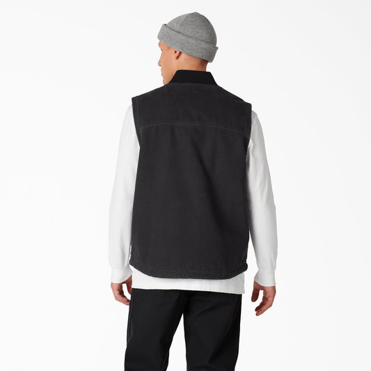 Stonewashed Duck High Pile Fleece Lined Vest | Dickies sale